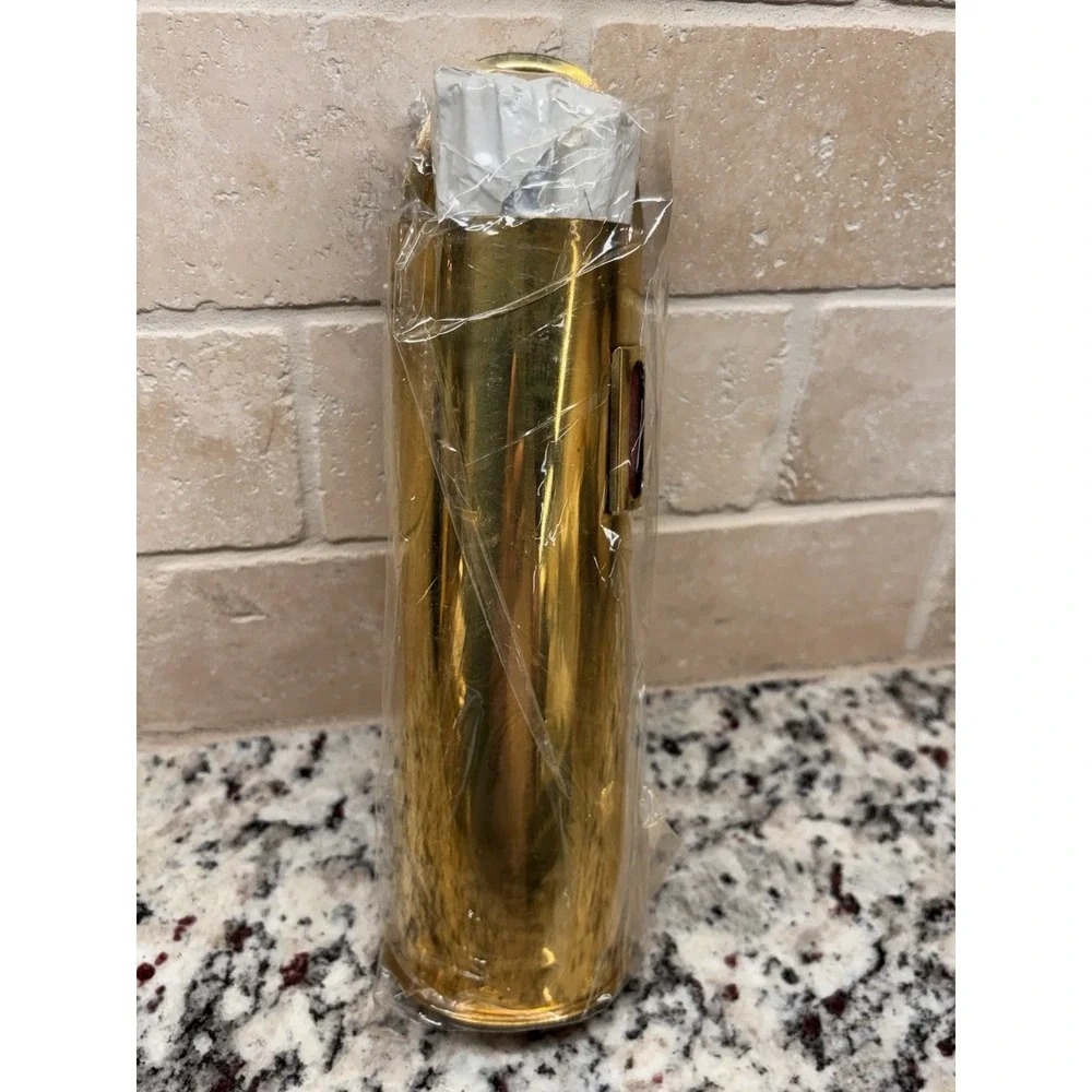 Vintage Solid Brass Fireplace Match Holder NOS New‎ In Box Taiwan